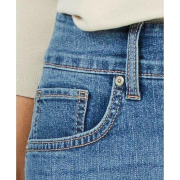 Style and Co Frayed Straight Crop Jeans 8 Blue - Picture 2 of 3